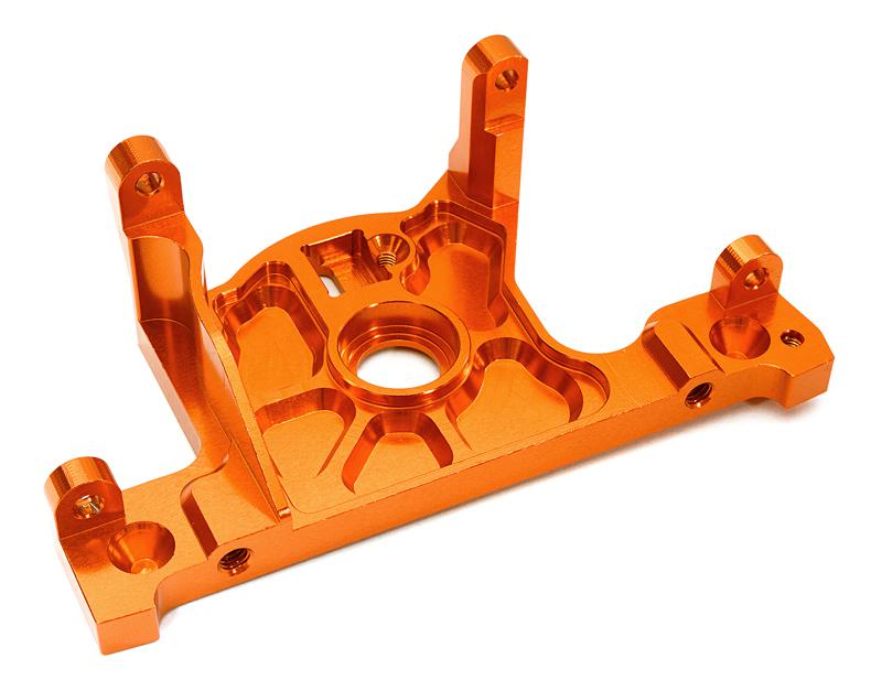 C27984ORANGE Machined Motor Mount Block for Traxxas Rustler 4X4, Slash 4X4 LCG Chassis 7460 - Image 1