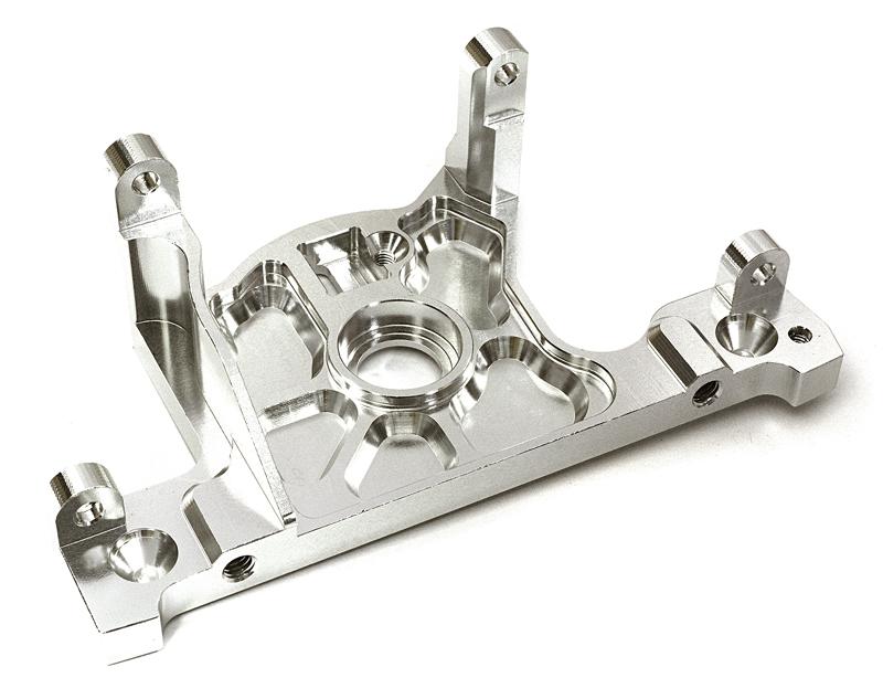 C27984SILVER Machined Motor Mount Block for Traxxas Rustler 4X4, Slash 4X4 LCG Chassis 7460 - Image 1