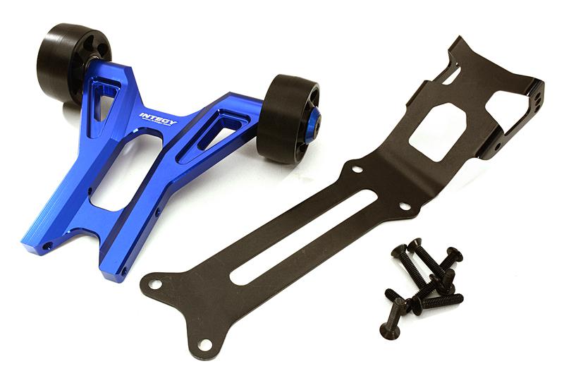 C27985BLUE Billet Machined Wheelie Bar Kit for Traxxas X-Maxx 4X4 - Image 1
