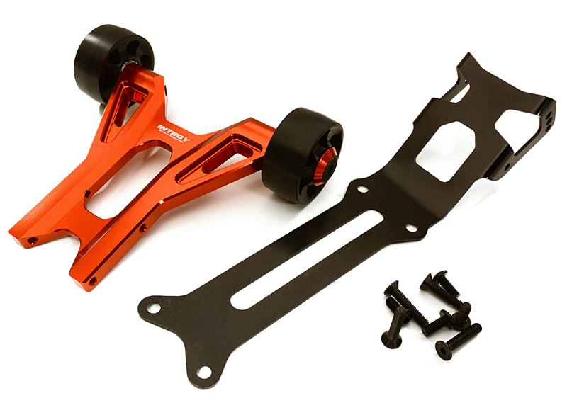 C27985RED Red Billet Machined Wheelie Bar Upgrade Kit for Traxxas X-Maxx 4X4 - Image 1