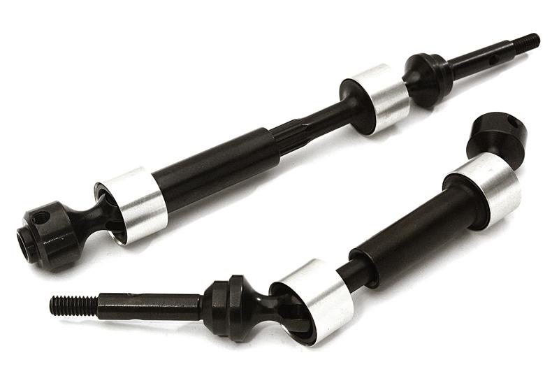 C27987SILVER Dual Joint Telescopic Rear Drive Shafts for 1/10 Stampede 4X4 & Slash 4X4 6852X - Image 1