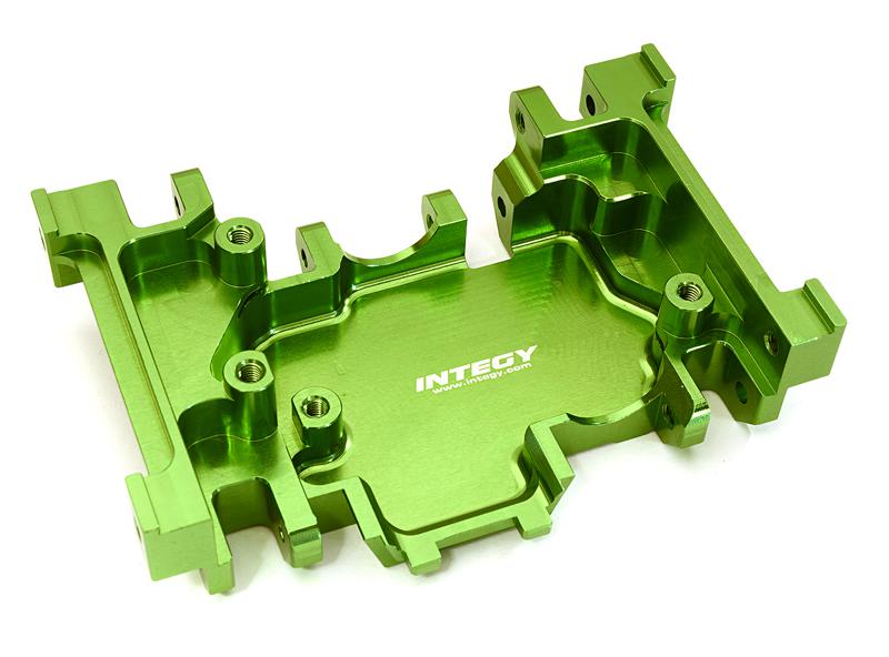 C27992GREEN Billet Machined Alloy Gearbox Mount Lower Skidplate for Traxxas TRX-4 Crawler - Image 1