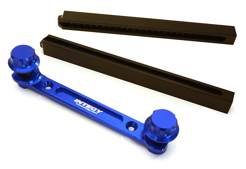 C27999BLUE Adjustable Rear Body Mount & Post Set for Traxxas TRX-4 Scale & Trail Crawler - Image 1