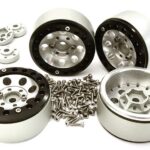 Billet Machined 1.9 8H Spoke Wheels w/ 0 & +3 Adapters for Traxxas TRX-4