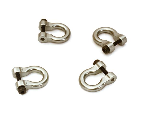 C28021GUN Realistic 1/10 Bow Shackle (4) for Traxxas TRX-4 Scale & Trail Crawler - Image 1
