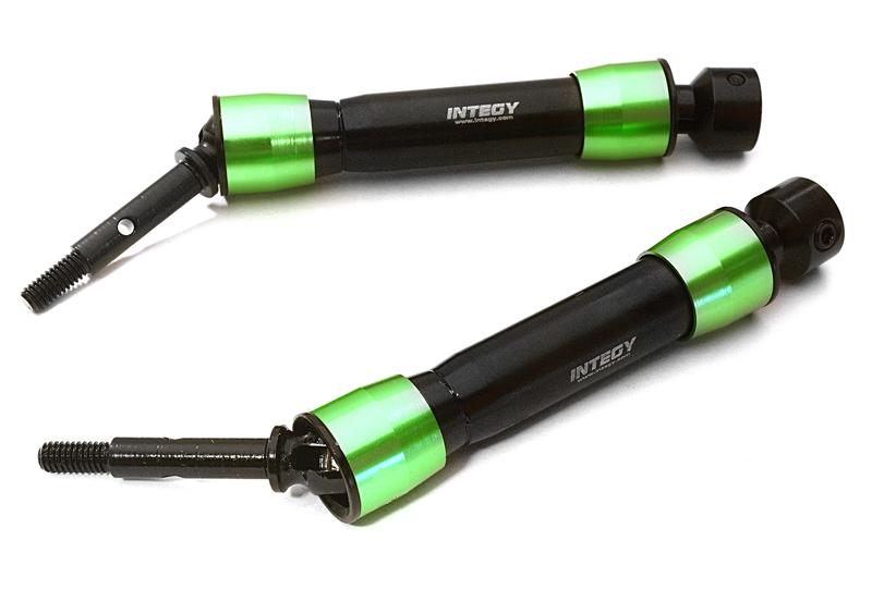 C28034GREEN Carbon Steel Rear Universal Shaft (2) for Traxxas 1/10 Slash & Stampede 4X4 - Image 1