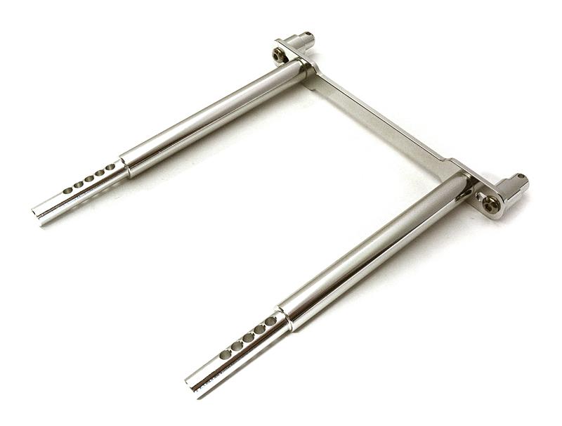 C28065SILVER Alloy 6mm Size Body Posts 71mm Apart, 90mm Across Mounting Holes & 117mm Tall - Image 1