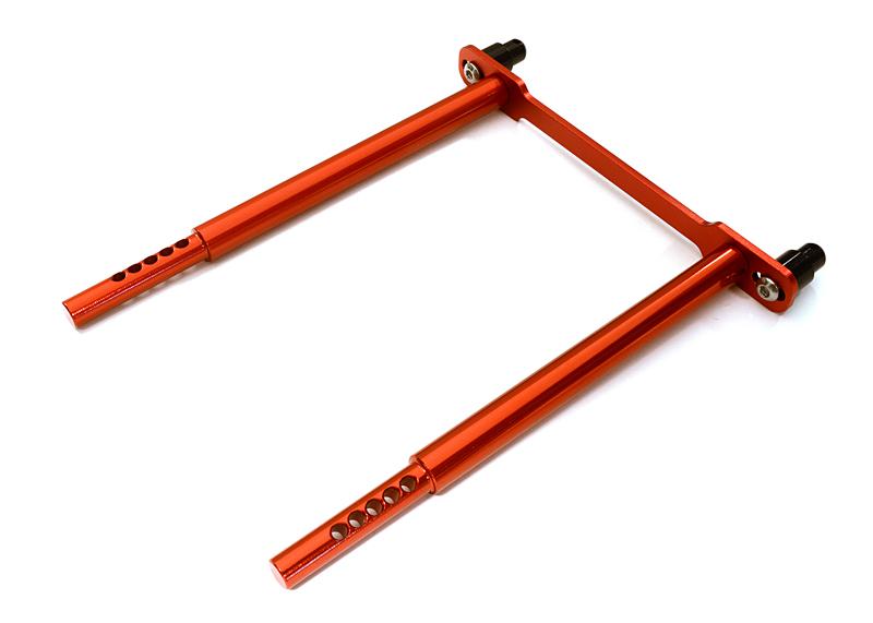C28066RED Alloy 6mm Size Body Posts 71mm Apart, 90mm Across Mounting Holes & 127mm Tall - Image 1