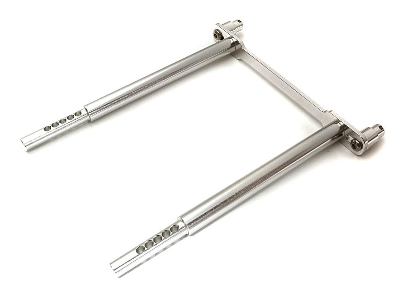 C28066SILVER Alloy 6mm Size Body Posts 71mm Apart, 90mm Across Mounting Holes & 127mm Tall - Image 1