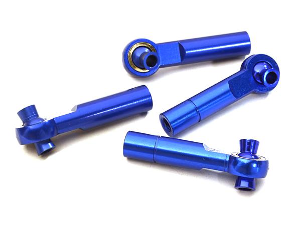C28067BLUE 3mm Metal Ball End 35mm Long M4 Normal(2)Reverse(2)Thread for 1/10 Revo & Summit - Image 1