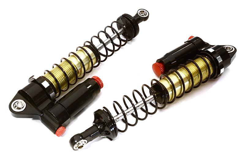 C28070BLACK Rebound Adj Piggyback Shock (2) for Axial 1/10 & Off-Road Scale Crawler(L=104mm) - Image 1