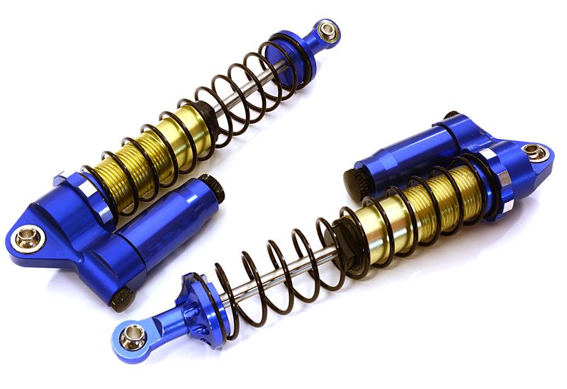 C28071BLUE Rebound Adj Piggyback Shock (2) for Axial 1/10 & Off-Road Scale Crawler(L=114mm) - Image 1