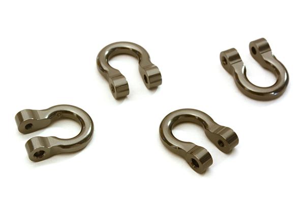 C28077GUN Realistic 1/10 Bow Shackle (4) for Traxxas TRX-4 Scale & Trail Crawler - Image 1