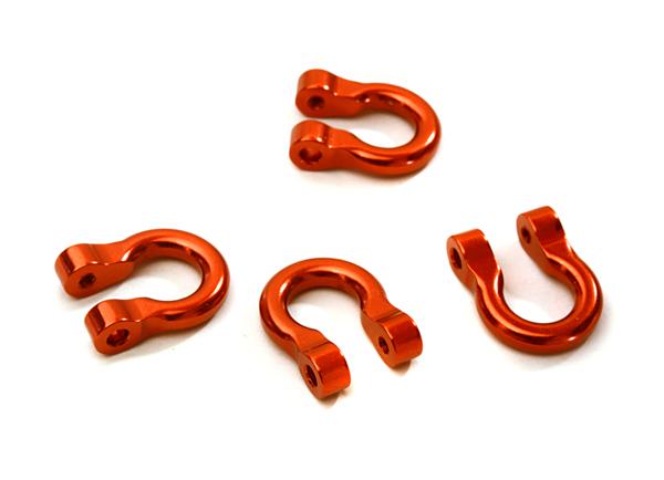 C28077RED Realistic 1/10 Bow Shackle (4) for Traxxas TRX-4 Scale & Trail Crawler - Image 1