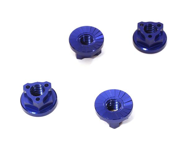 C28099BLUE Realistic Billet Machined M4 Size Wheel Nut for 1/10 Scale RC - Image 1