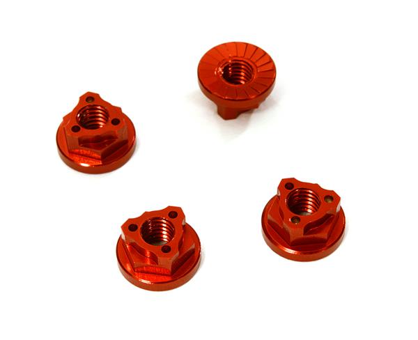 C28099RED Realistic Billet Machined M4 Size Wheel Nut for 1/10 Scale RC - Image 1