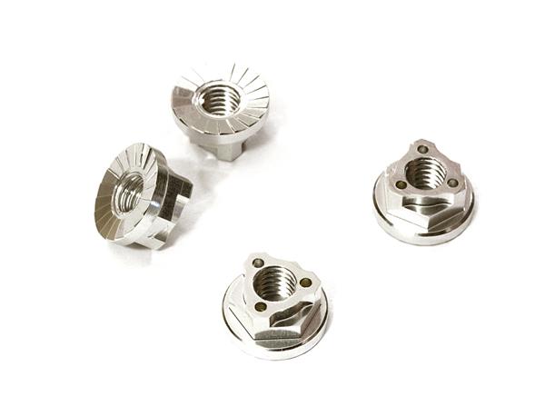 C28099SILVER Realistic Billet Machined M4 Size Wheel Nut for 1/10 Scale RC - Image 1