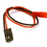 200mm Red Silicone Wire JST 2 Pin to FUT Male Plug Wire Harness Adapter