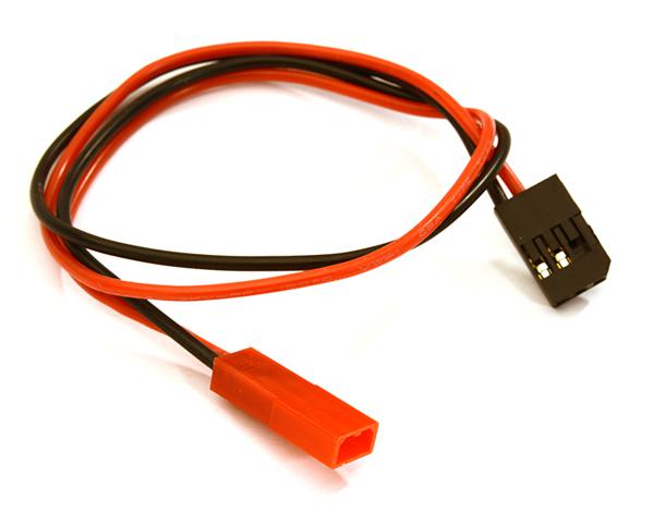 C28102 300mm Silicone Wire JST Style 2 Pin to FUT Male Plug Wire Harness - Image 1