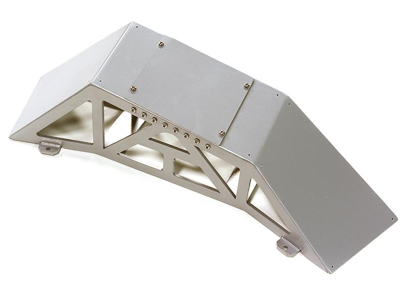 C28119SILVER Realistic Heavy-Duty Metal Display Ramp 300x75x80mm for 1/10 Scale Off-Road - Image 1