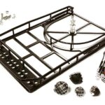 Realistic 1/10 Scale Alloy Luggage Tray 240x152x21mm with 4 LED Spot Light Set