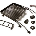 Realistic Alloy Luggage Tray w/LED Spot Lights for 1/10 FJ Cruiser (HPI, Tamiya)