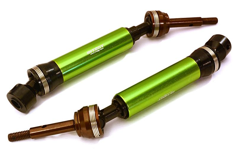 C28124GREEN XHD Steel Rear Universal Drive Shaft (2) for Traxxas 1/10 Slash & Stampede 4X4 - Image 1