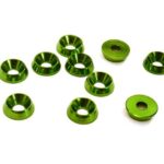 Billet Machined M3 Size Color Concave Alloy Washer Kit 10pcs