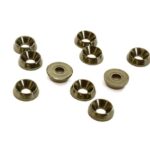 Billet Machined M3 Size Color Concave Alloy Washer Kit 10pcs