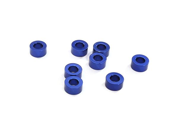 C28130BLUE Billet Machined 8pcs Aluminum M3x6 Washer Spacer (Thick=3mm) - Image 1