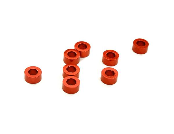 C28130RED Billet Machined 8pcs Aluminum M3x6 Washer Spacer (Thick=3mm) - Image 1