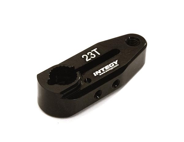 C28140BLACK Billet Machined Alloy Servo Horn 23T for KO & JR Type Servo (r=20mm) - Image 1