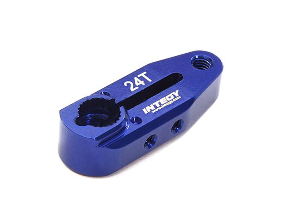 C28141BLUE Billet Machined Alloy Servo Horn 24T for Hitec Type Servo (r=20mm) - Image 1
