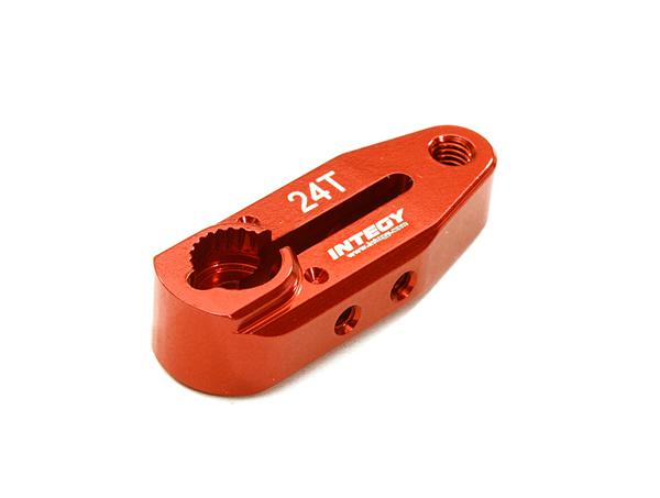 C28141RED Billet Machined Alloy Servo Horn 24T for Hitec Type Servo (r=20mm) - Image 1