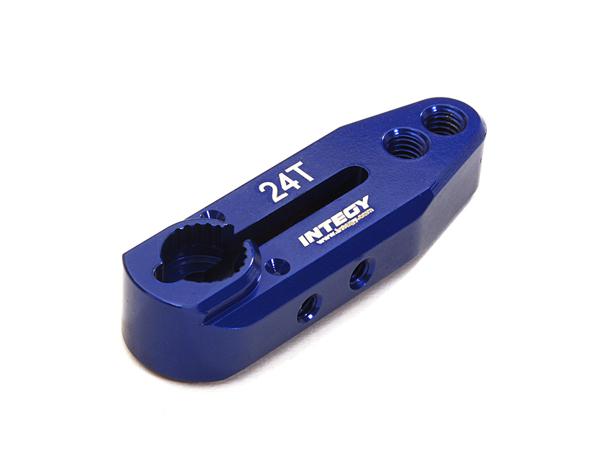 C28144BLUE Billet Machined Alloy Servo Horn 24T for Hitec Type Servo (r=20, 24mm) - Image 1