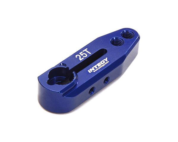 C28145BLUE Billet Machined Alloy Servo Horn 25T for Futaba Type Servo (r=20, 24mm) - Image 1