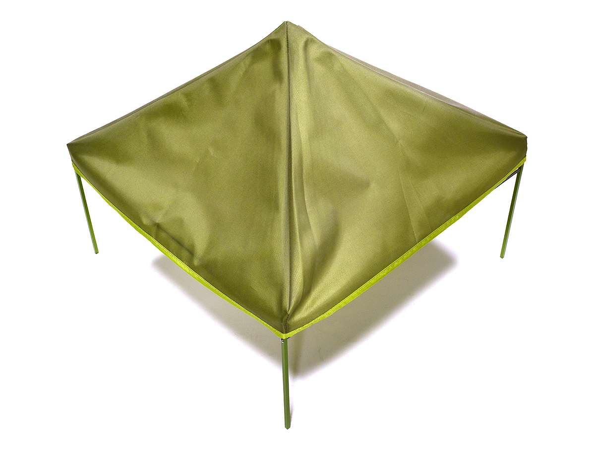 C28152GREEN Realistic Green Pop Up 20x20 Inch Canopy Tent for 1/10 Scale Crawler Truck - Image 1