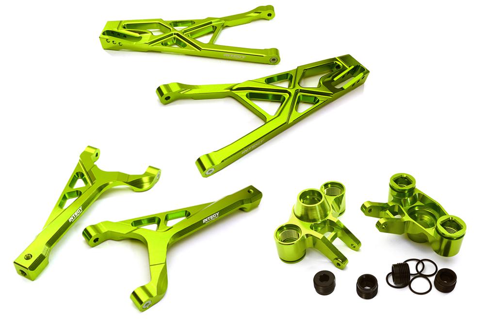 C28157GREEN Billet Machined Front Suspension Set for Traxxas 1/10 Scale Summit 4WD - Image 1