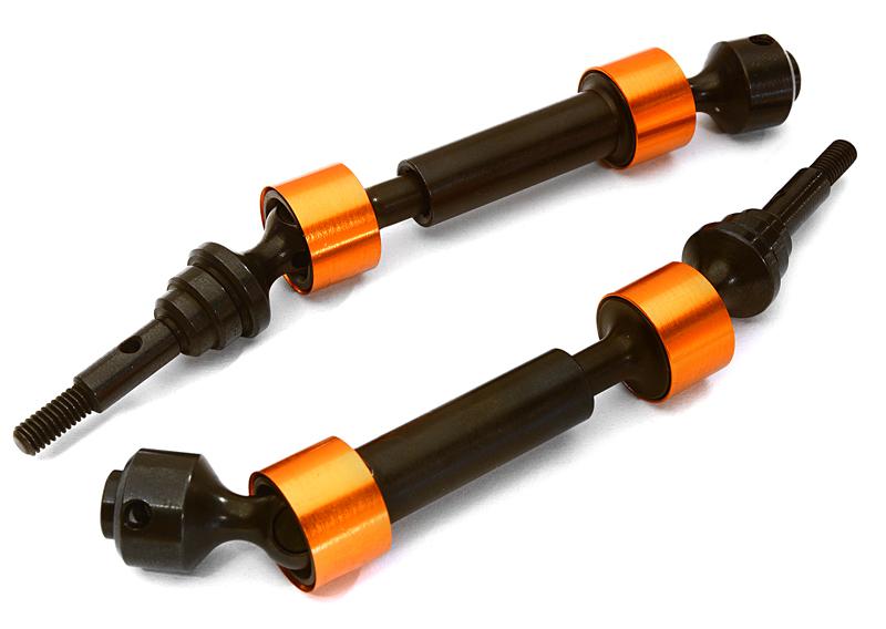 C28165ORANGE HD Steel Front Universal Drive Shaft (2) for 1/10 Slash 4X4 & Stampede 4X4 6851X - Image 1
