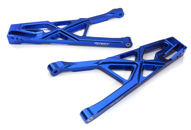 C28170BLUE Billet Machined Front Lower Suspension Arms for Traxxas 1/10 Scale Summit 4WD - Image 1