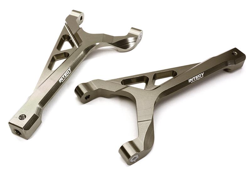 C28171GREY Billet Machined Front Upper Suspension Arms for Traxxas 1/10 Scale Summit 4WD - Image 1