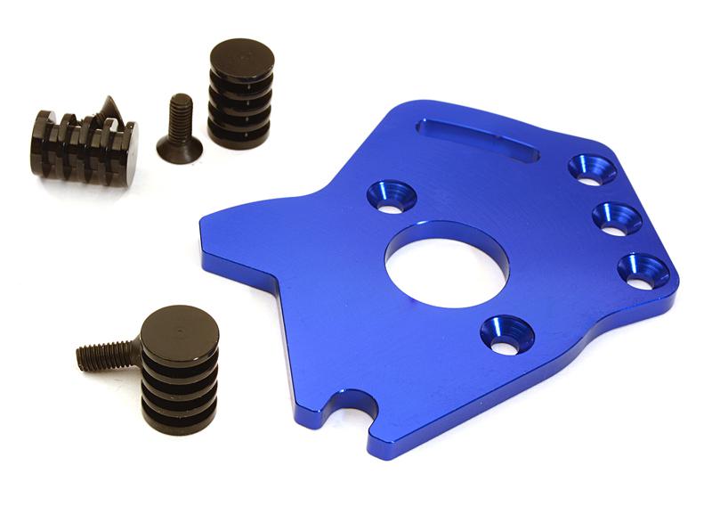 C28194BLUE Billet Machined T3 Motor Plate for 1/10 Stampede 4X4 & Slash 4X4 (non-LCG) 6890 - Image 1