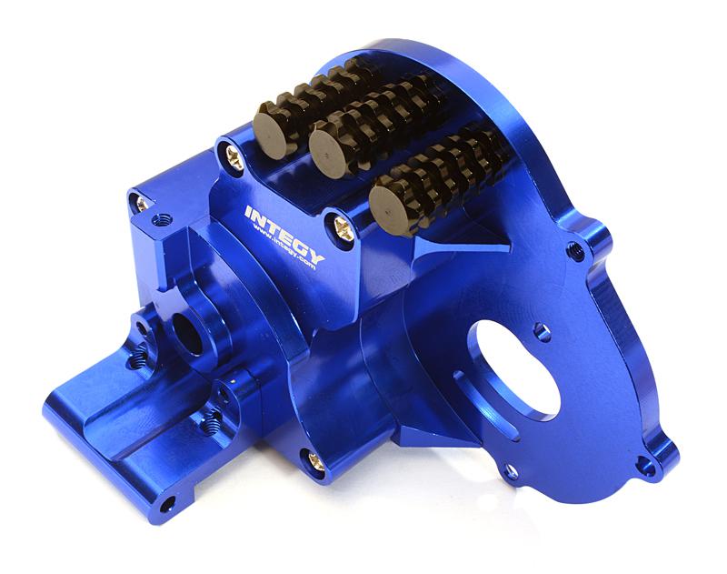 C28196BLUE Alloy Gearbox Housing for Traxxas 1/10 Stampede 2WD, Rustler 2WD & Bandit 3691A - Image 1