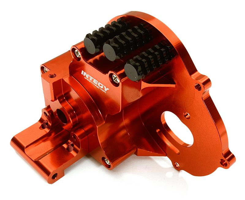 C28196RED Alloy Gearbox Housing for Traxxas 1/10 Stampede 2WD, Rustler 2WD & Bandit 3691A - Image 1