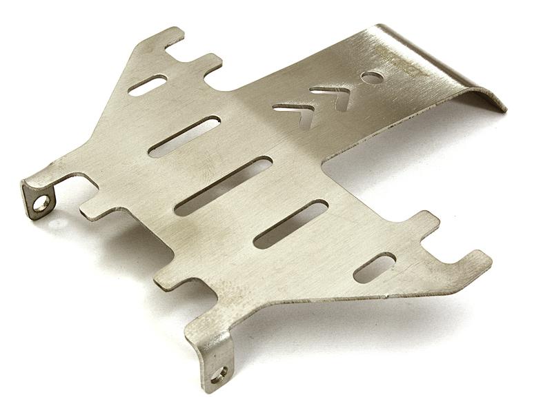 C28202 Silver Steel Center Skid Plate for Traxxas 1/10 TRX-4 RC Crawler - Image 1