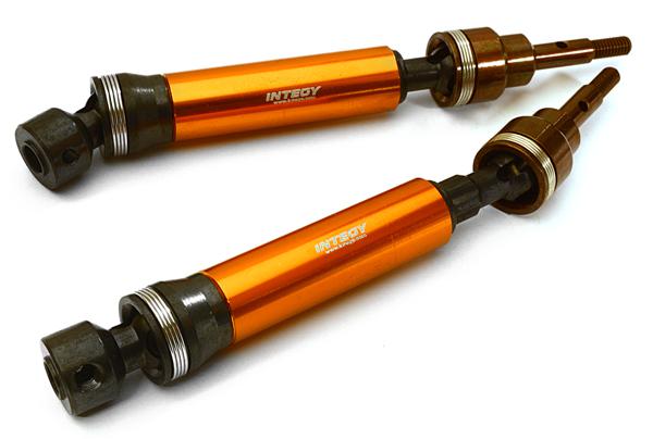 C28219ORANGE Dual Joint Telescopic Front Drive Shafts for 1/10 Stampede 4X4 & Slash 4X4 6851X - Image 1