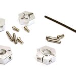 12mm Silver Hex Wheel Hubs 5mm Thick for 1/10 RC Drift, Axial, Tamiya