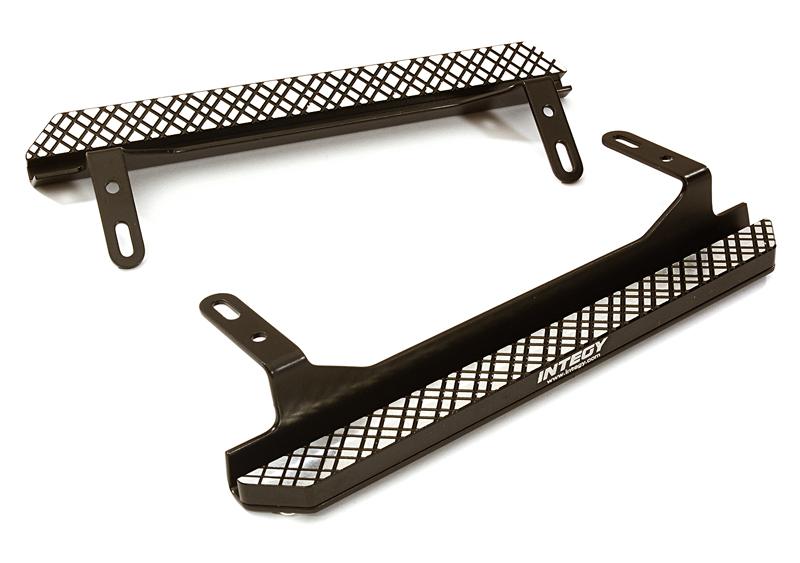 C28227BLACK Alloy Machined Side Step Plate Set for Traxxas TRX-4 Scale & Trail Crawler - Image 1