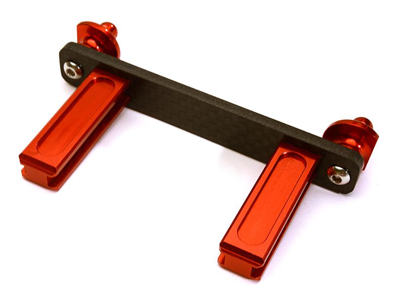 C28233RED Adjustable Front Body Mount & Post Set for Traxxas TRX-4 Scale & Trail Crawler - Image 1