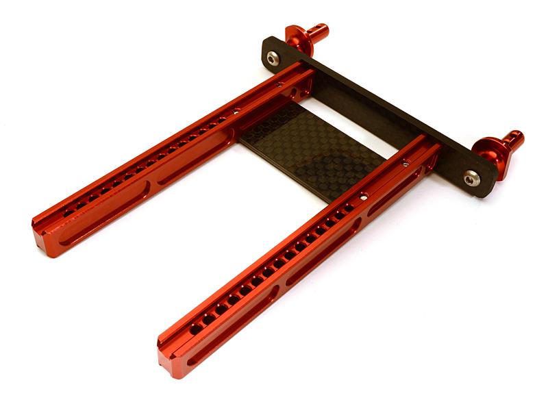 C28234RED Adjustable Rear Body Mount & Post Set for Traxxas TRX-4 Scale & Trail Crawler - Image 1